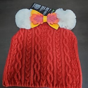 Disney Beanie Minnie Mouse Red one Size with a bow